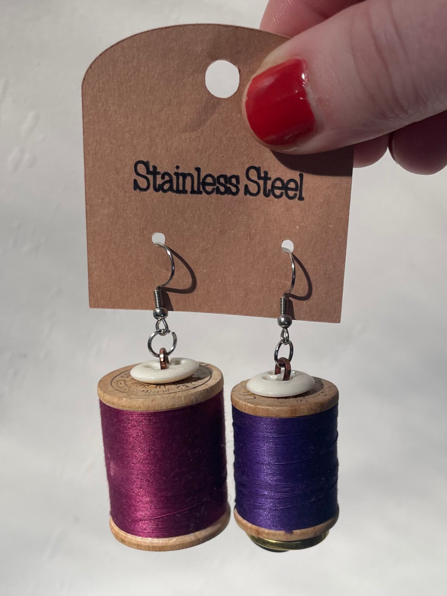 Thread Spool Earrings