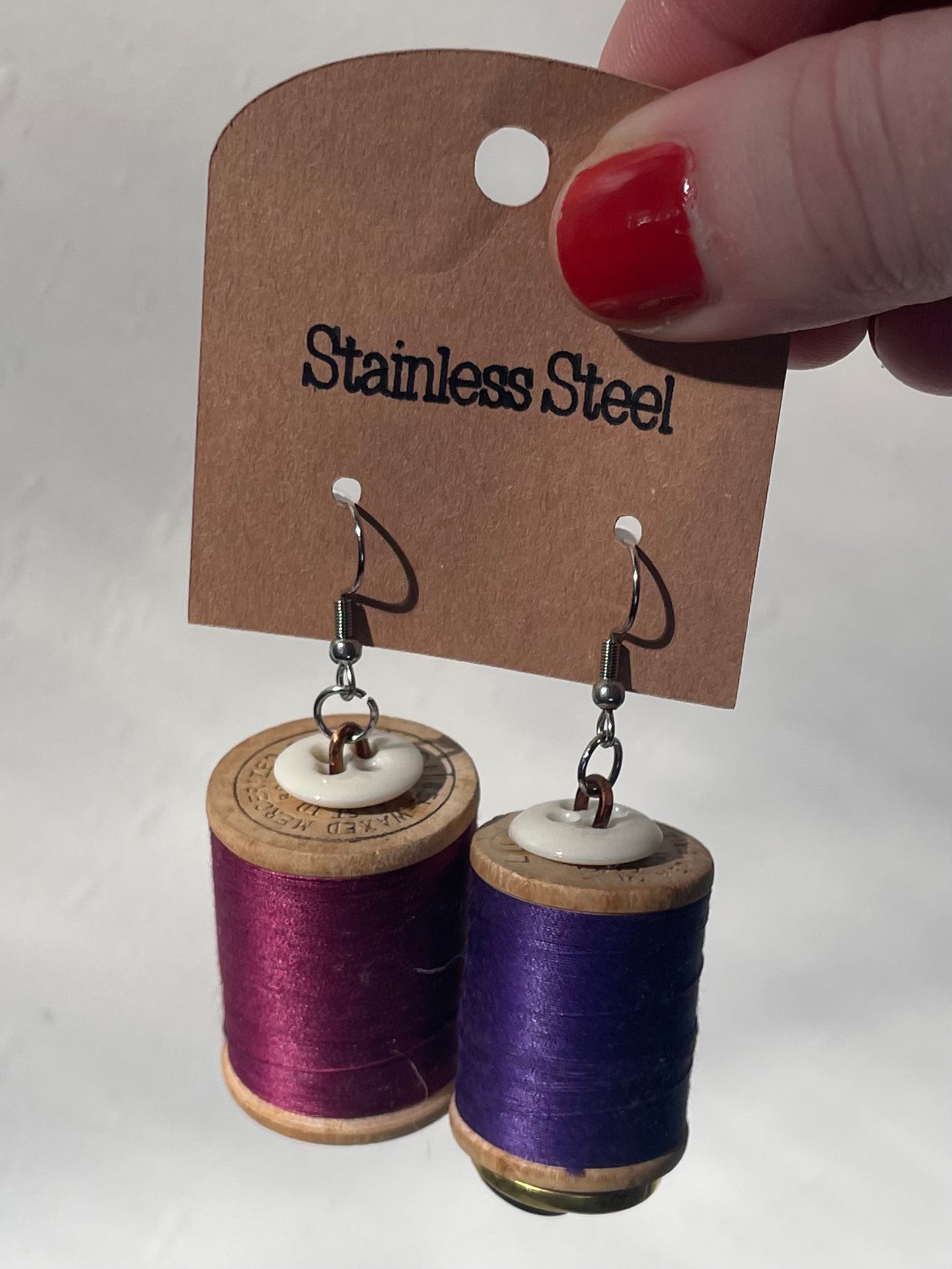 Thread Spool Earrings