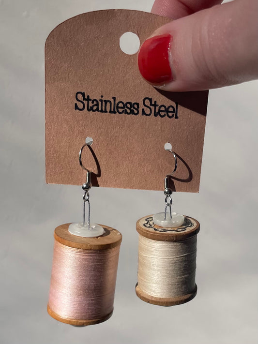 Thread Spool Earrings