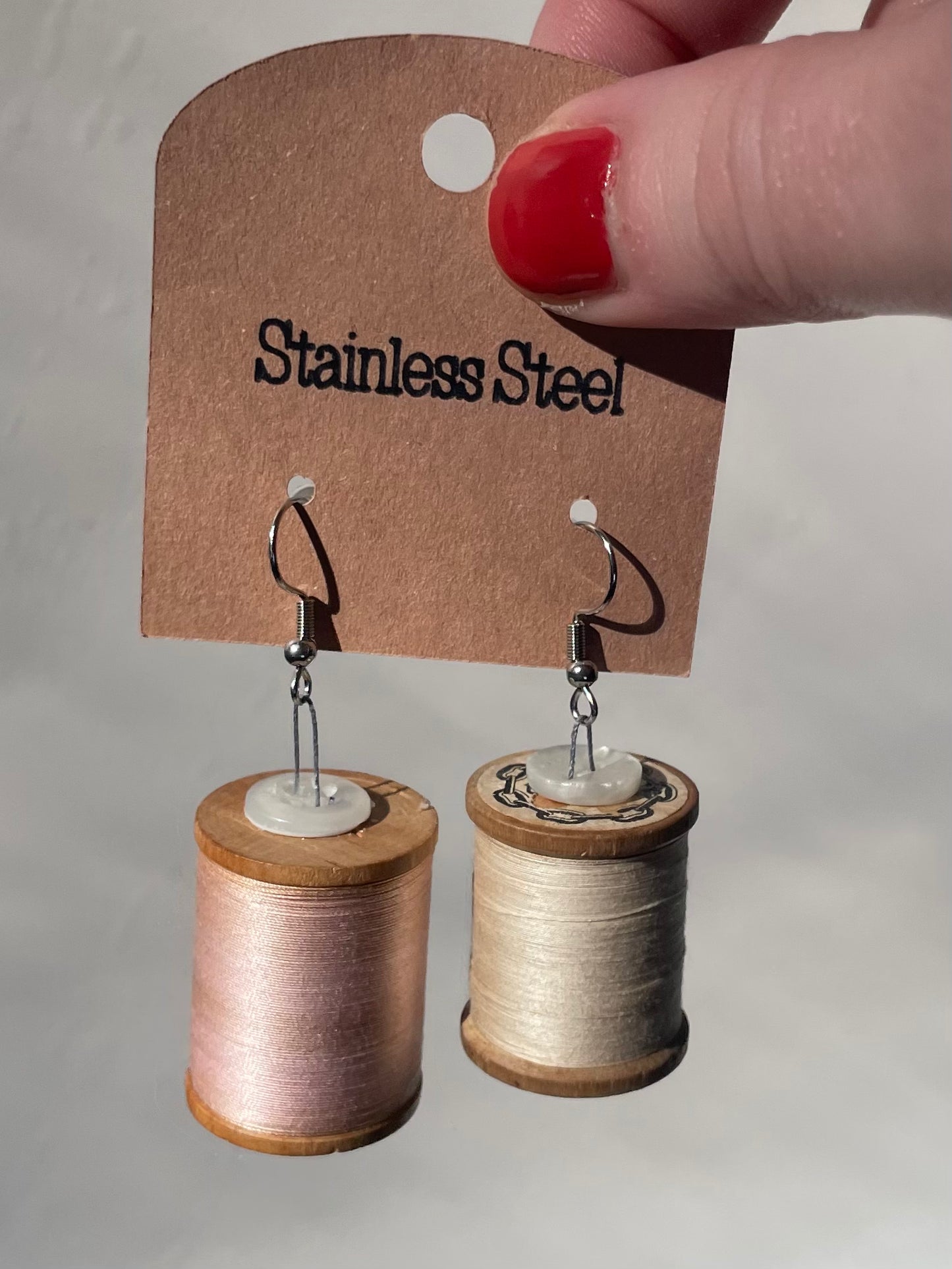 Thread Spool Earrings