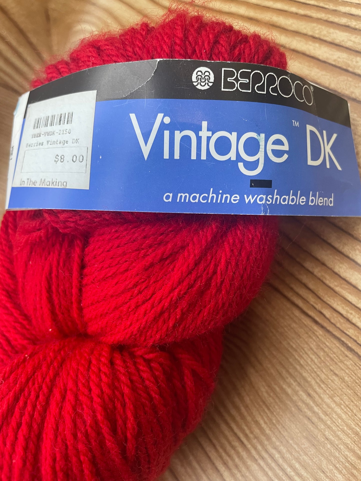 Red Wool Blend Hank